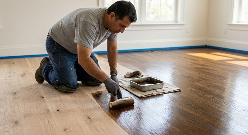 Maple Floor Staining in Alpharetta, GA