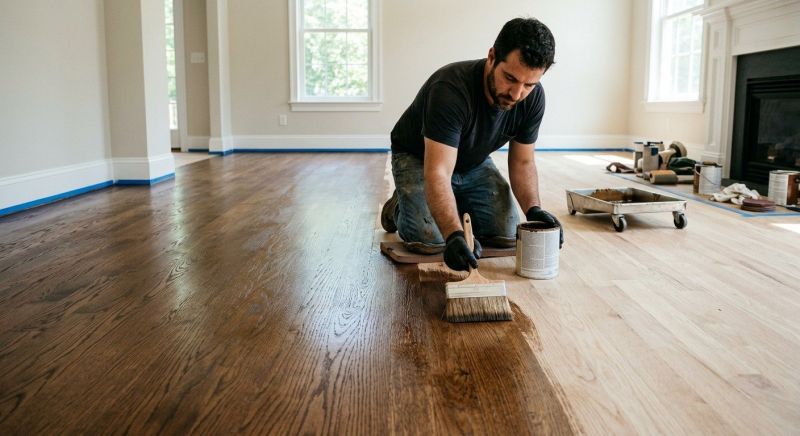 Walnut Floor Staining in Alpharetta, GA
