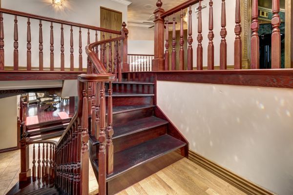 Mahogany Staircase Refinishing